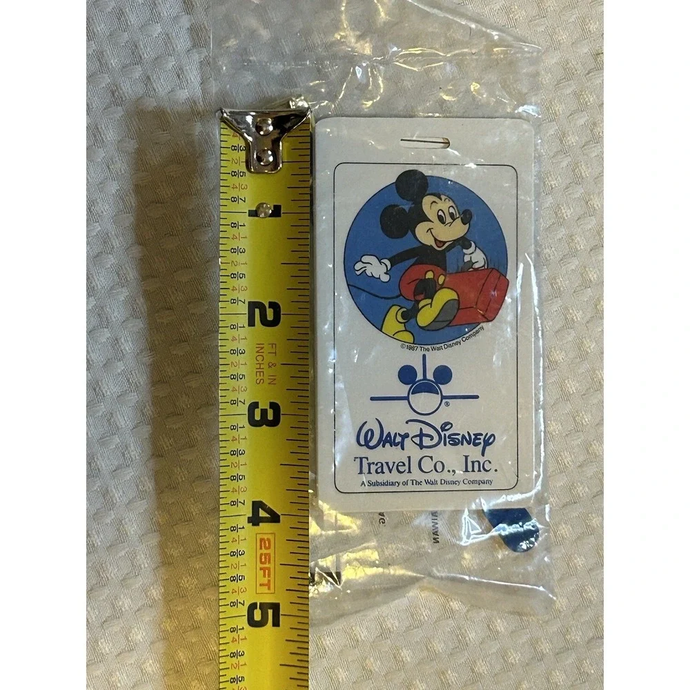 Walt Disney Travel Company - Mickey Mouse - Luggage Suitcase Bag ID Tag - Plane